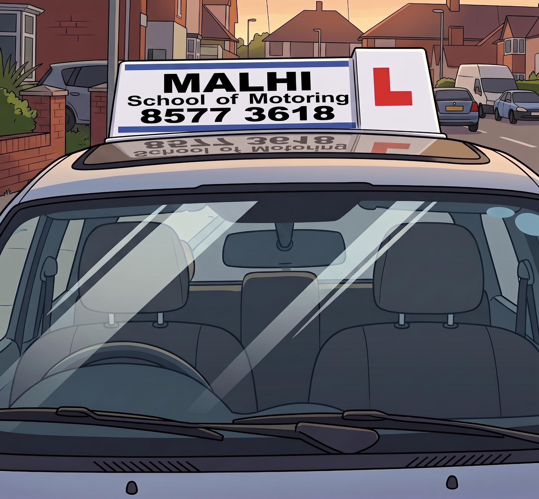 Student learning to drive